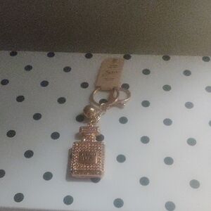 Gold Perfume Bottle Keychain
